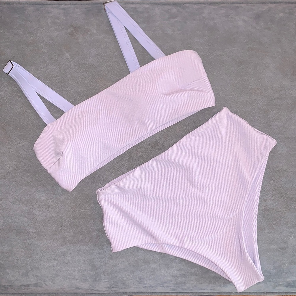 Purple high waisted bikini